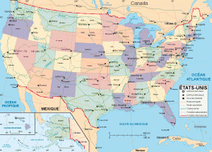 Carte des Etats-Unis